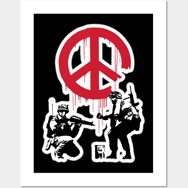 Banksy's CND Soldiers, 2005. Wall Art by SteelWoolBunny